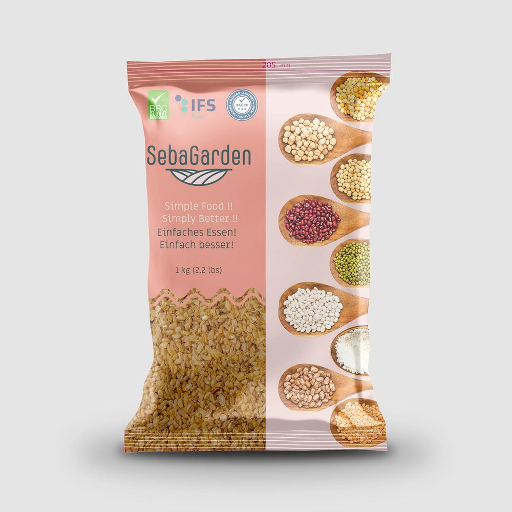 Seba Garden Fine Wheat Bulgur 1 kg - Autentisk tyrkisk stenmalet og forkogt bulgur, helt naturlig, vegansk, fiberrig, ideel til Tabbouleh, supper og pilaf