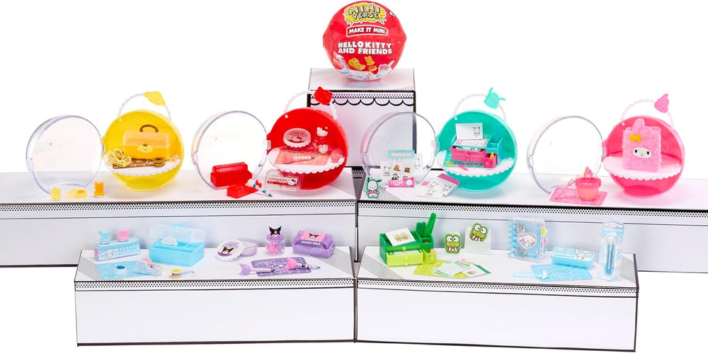 Miniverse MGA Make It Mini Hello Kitty and Friends Seria 3 – Mini obiecte de colecție, Sanrio, replici retro de papetărie, artizanat, DIY, pentru colecționari și copii cu vârsta de 8 ani și peste