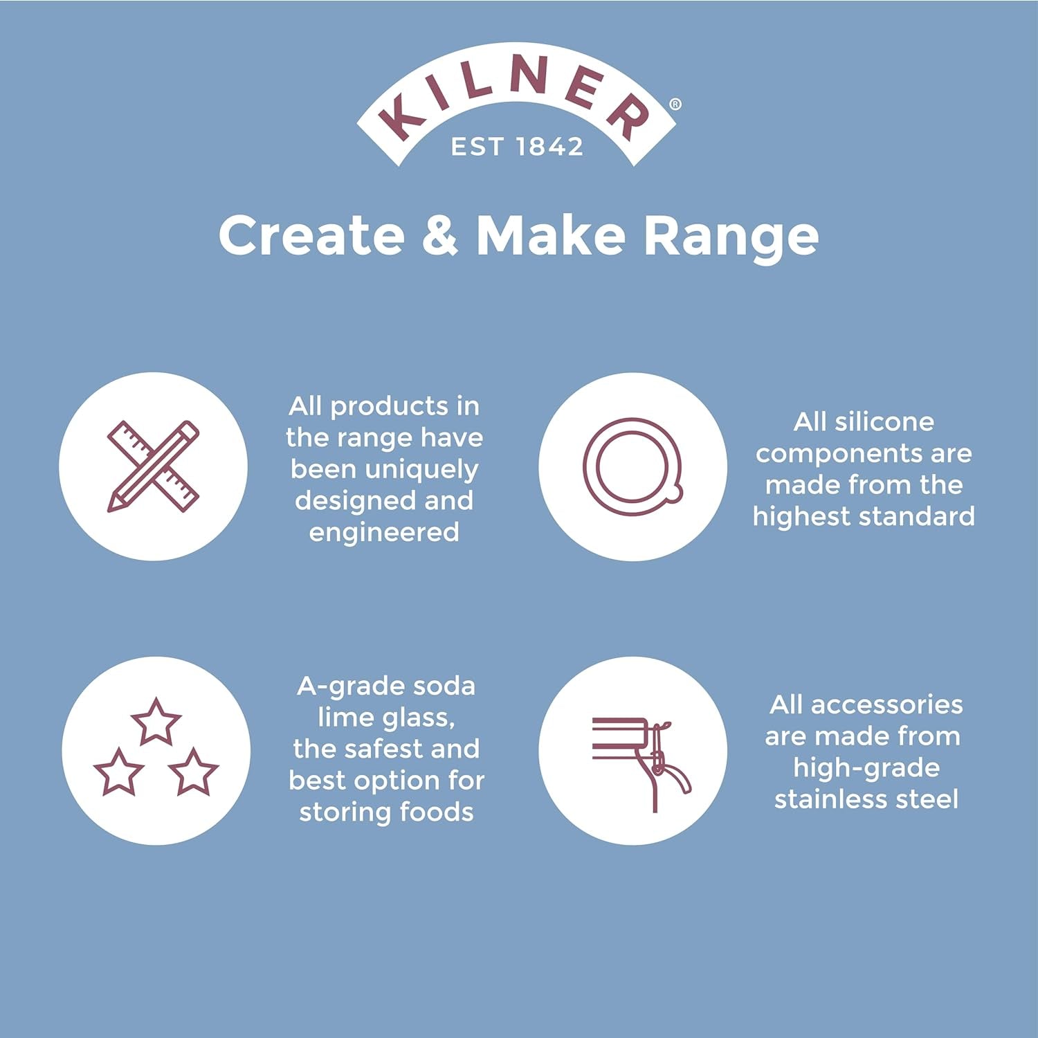 Borcan de mic dejun Kilner cu lingură / 350 ml, Ø 9,5 cm / 5 piese | cană pentru muesli la pachet / non-toxic / recipient din sticlă cu capac pentru muesli, terci și iaurt / recipient pentru ovăz peste noapte Cutii depozitare alimente Naty Shop