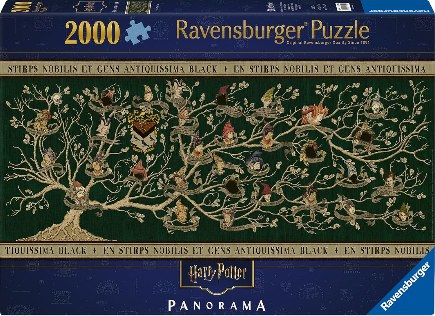 Ravensburger Puslespil 17299 - Stamtræ - Panorama Harry Potter 2000 brikker puslespil for voksne og børn fra 14 år Puslespil Naty Shop