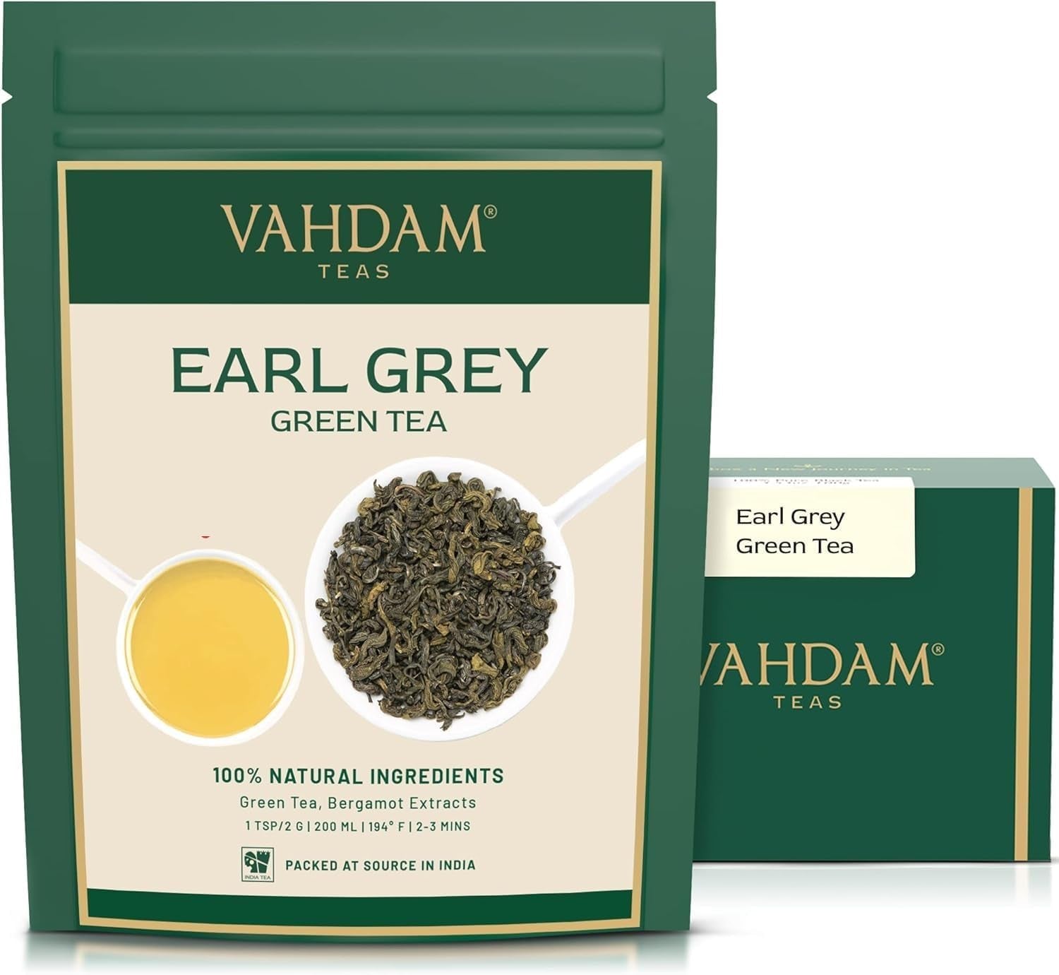 VAHDAM, ceai verde cu mușețel, mentă și citrice (100 g) Ceai natural 100% | Ceai verde, flori de mușețel, mentă, coji de portocală, ceai de mușețel | Direct de la sursa din India