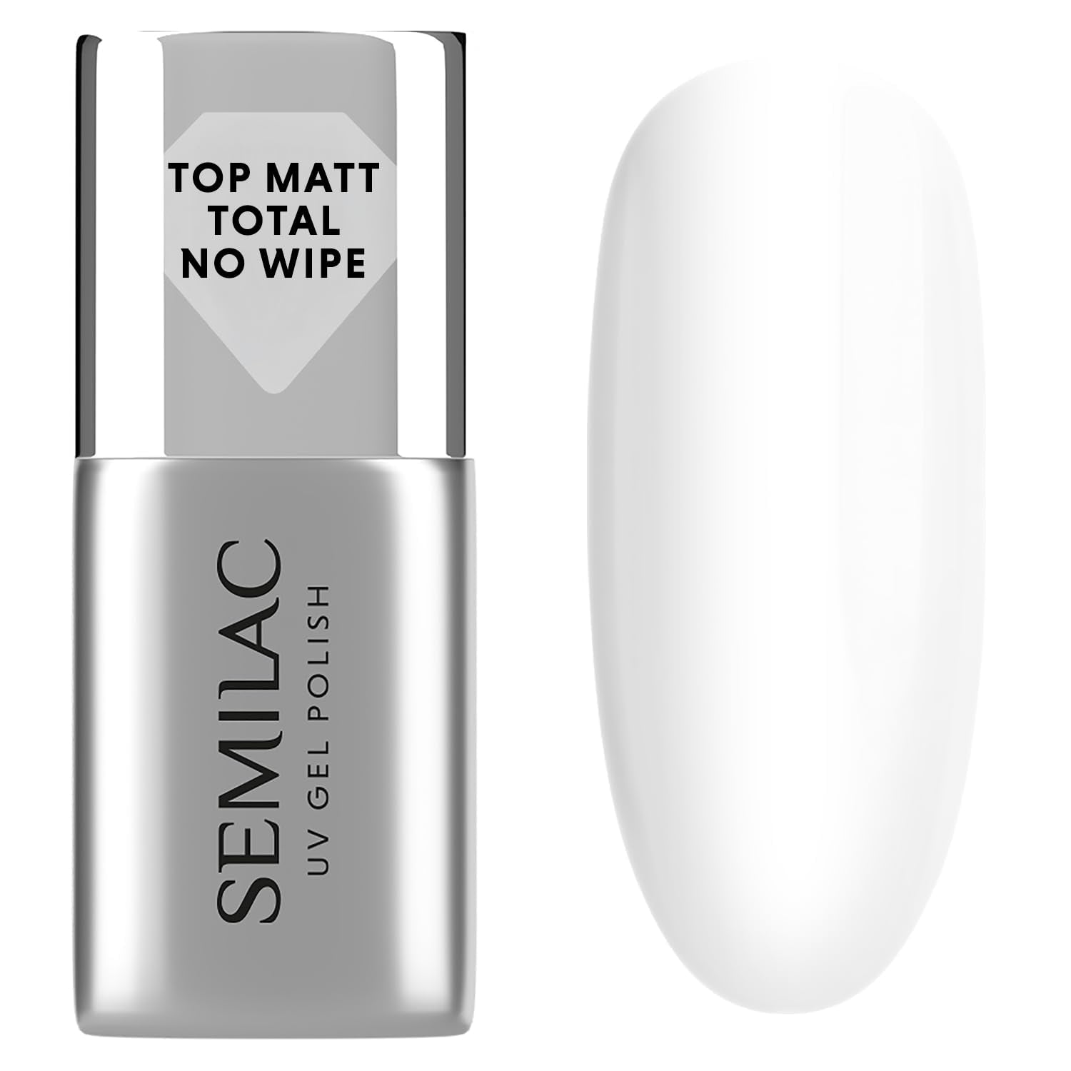 Semilac Top Coat Neglelak 7ml, Innovativ, UV/LED, Hybrid Neglelak, Blank finish, Beskytter, Gennemsigtig