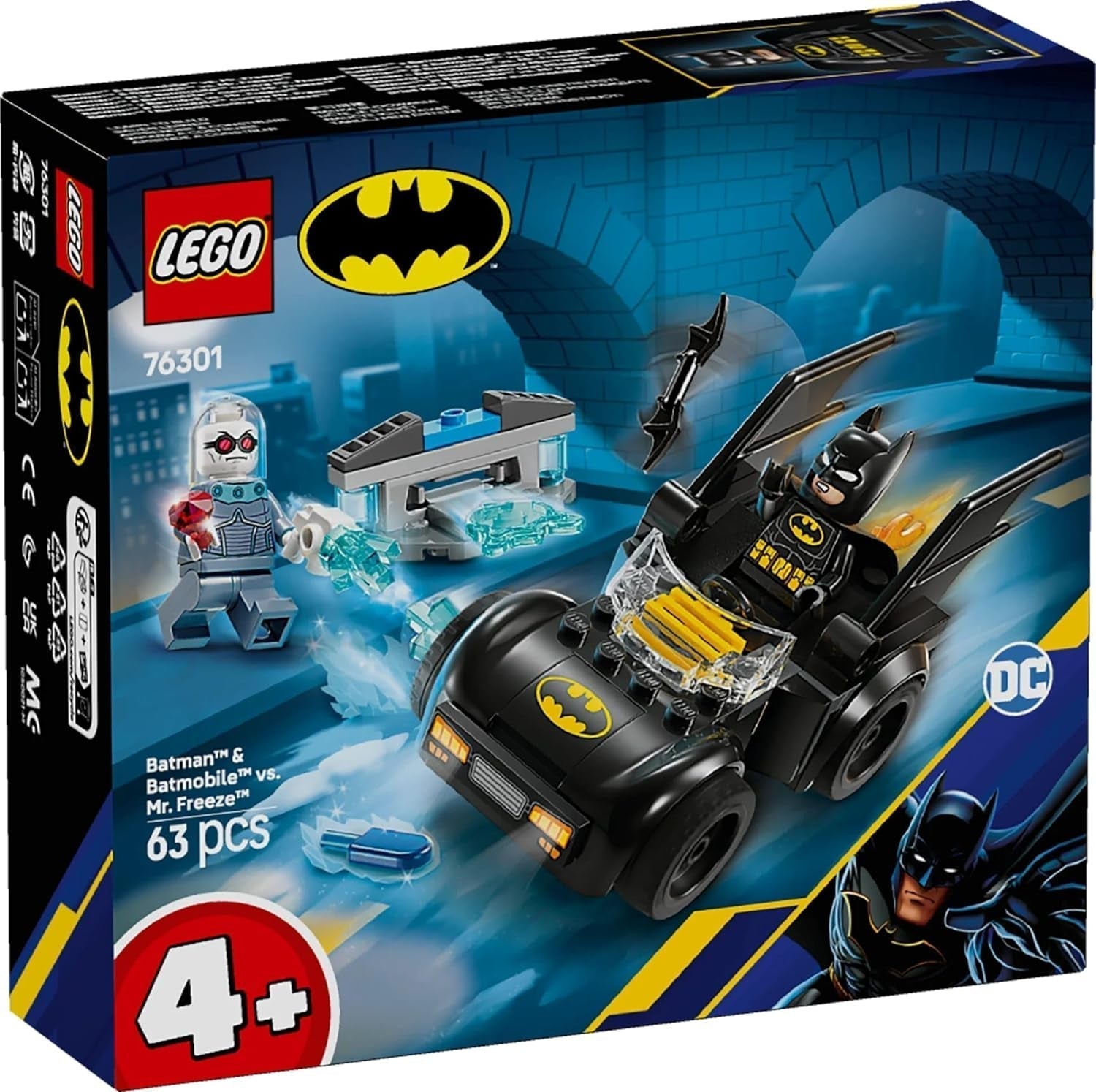 LEGO DC Batman: Batman & Batmobile vs. Mr. Freeze - Superhelte billegetøj med 2 minifigurer - Isskyder med ildelementer - Gave til drenge og piger fra 4 år 76301 Byggesæt Besuche den LEGO-Store