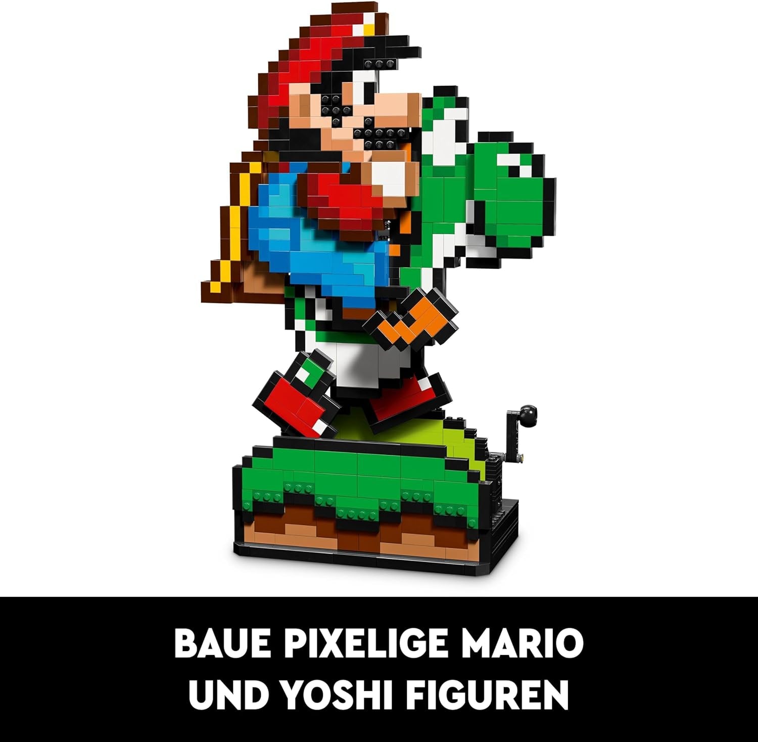 LEGO Super Mario World: Mario & Yoshi Nintendo samleobjektsæt, pixelfigurer, modelbyggeri og skærm, boligdekoration og samleobjekter, modelsæt og gave til voksne fans 71438 byggesæt Besuche den LEGO-Store
