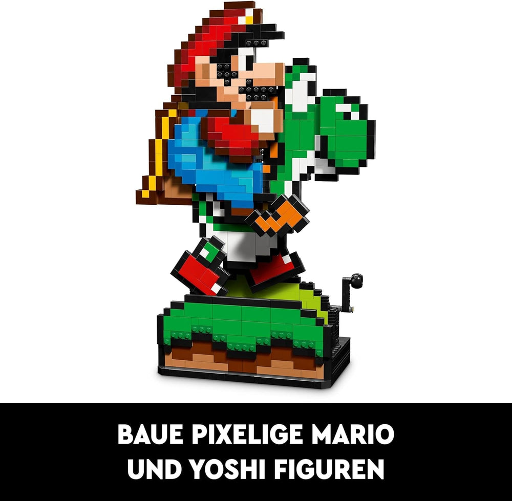 LEGO Super Mario World: Mario & Yoshi Nintendo samleobjektsæt, pixelfigurer, modelbyggeri og skærm, boligdekoration og samleobjekter, modelsæt og gave til voksne fans 71438 byggesæt Besuche den LEGO-Store