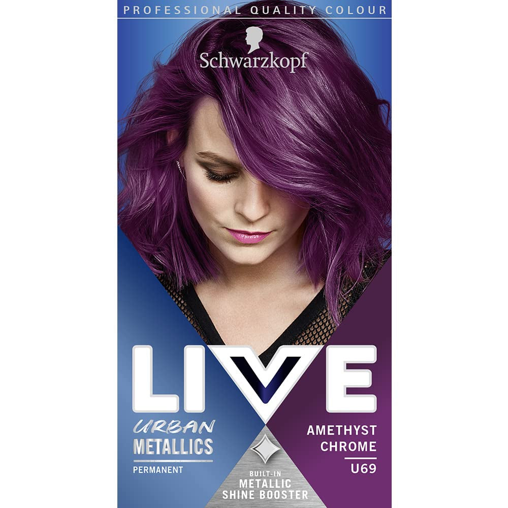 Schwarzkopf LIVE U69 Amethyst Chrome, 142.5ml, U69 Vopsea pentru par Naty Shop Amethyst Chrome