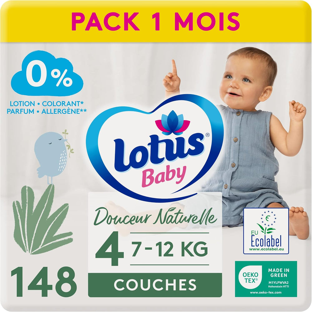 Douceur Naturelle – Størrelse 3 bleer (5-9 kg) 1 måneds pakke – 172 bleer