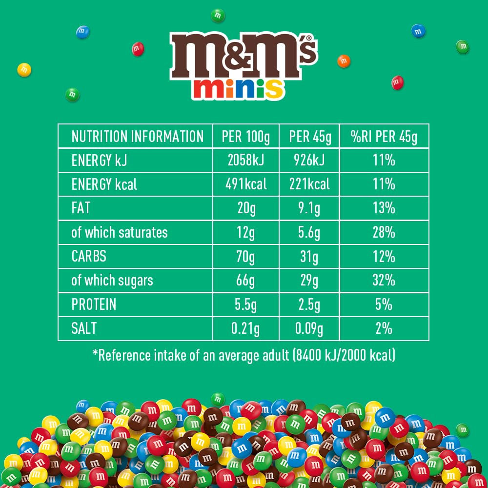 M&M's Chocolate Minis, Chokolade, 1 x 324g, Chokoladelinser (324g) (pakke med 2)