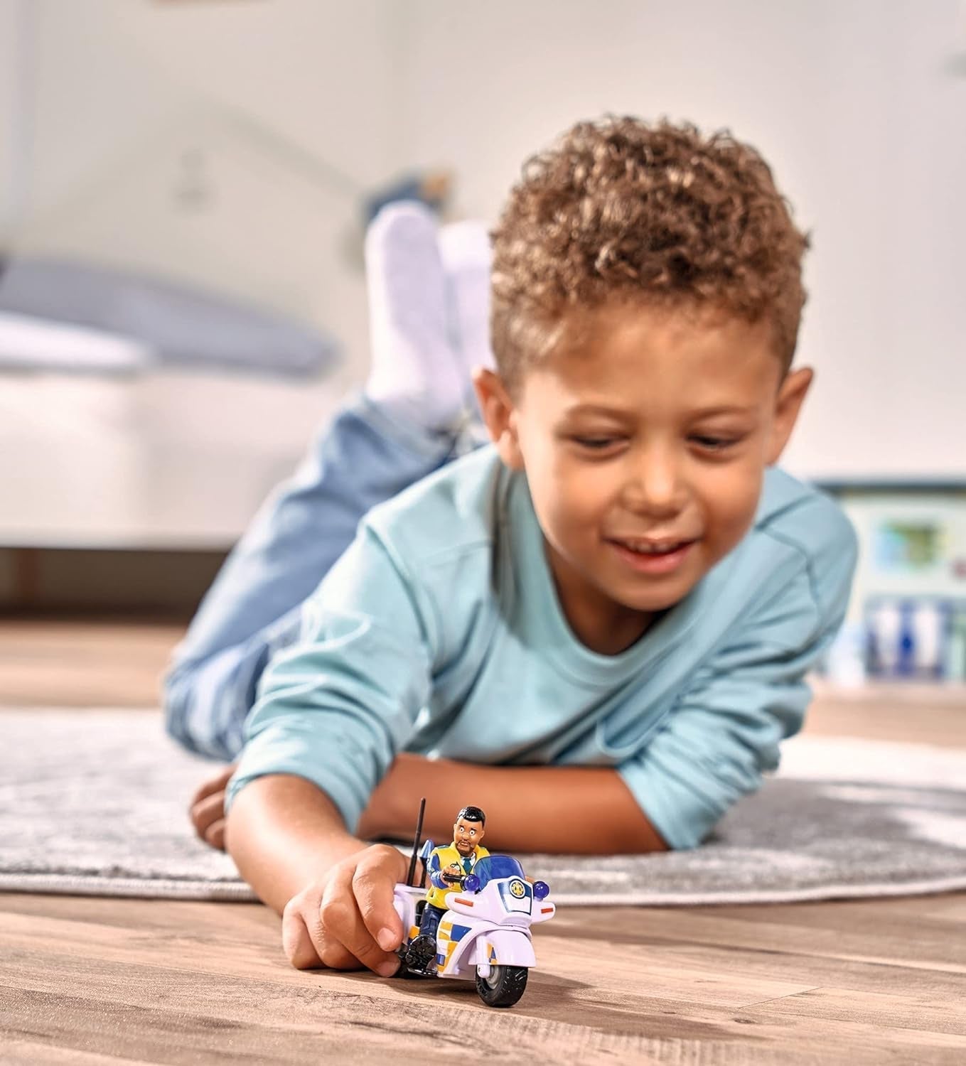 Simba 109251092 - Motocicleta poliției Fireman Sam, Cu figurina Malcolm, Cu accesorii, Sezon 12, De la 3 ani Action figures Naty Shop