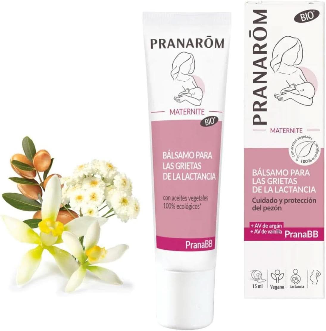 Pranarom, Barselsbalsam Sprækker Amning BIO 15Ml Tilbehør Mad og Amning Bebe Naty Shop