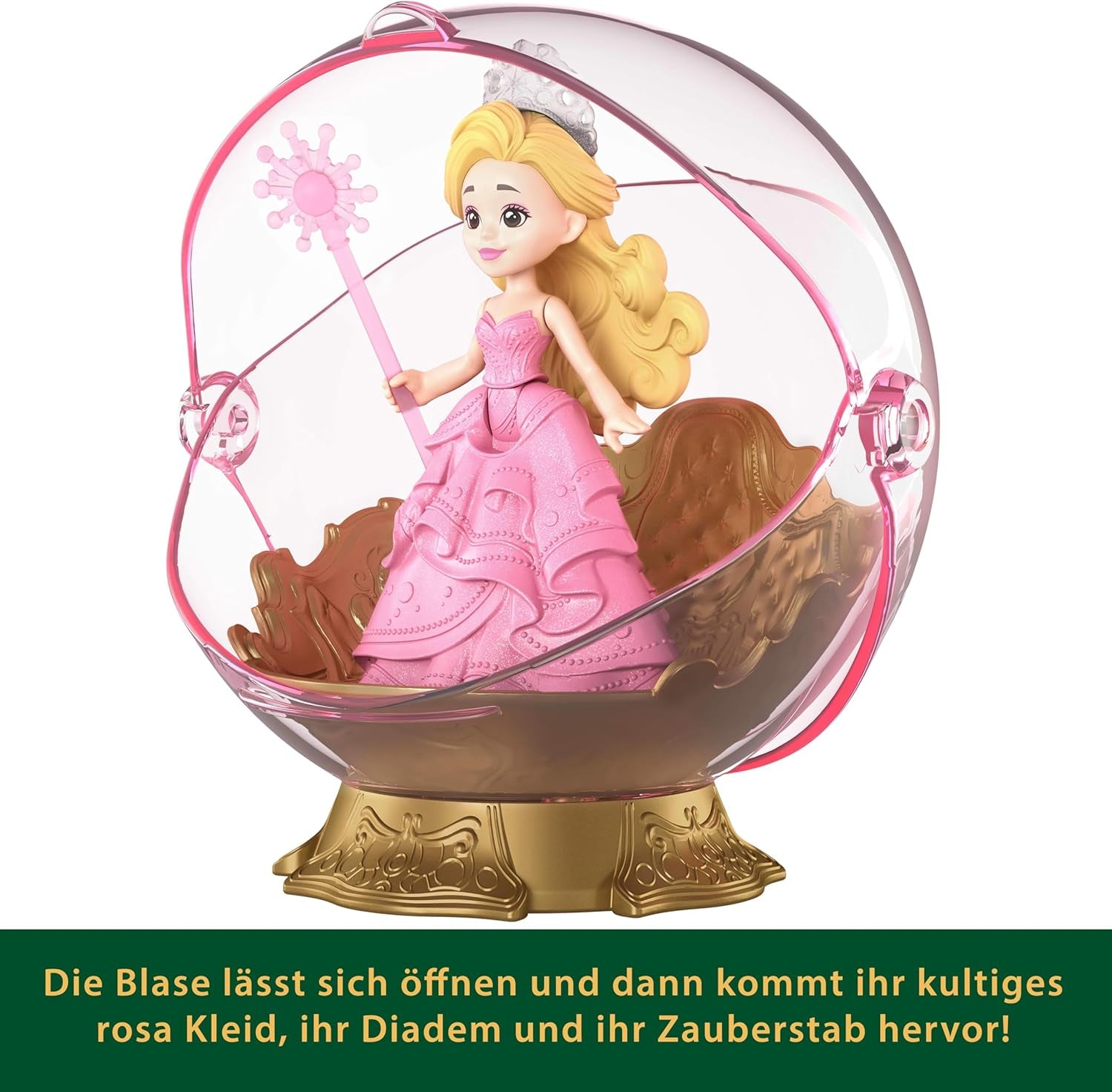 Mattel Universal Pictures Bula Plutitoare a Glindei Rea, Set de Joacă cu Vehicul și Păpușă Mică Glinda în Aspect Familiar, Inspirată de Film, JFM25, [Multicolor]