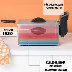 Tristar oliefrituregryde FR-6935, 2000 watt, 3 liter, termostat, kold zone, 3-4 personer, metal Hvidevarer Naty Shop