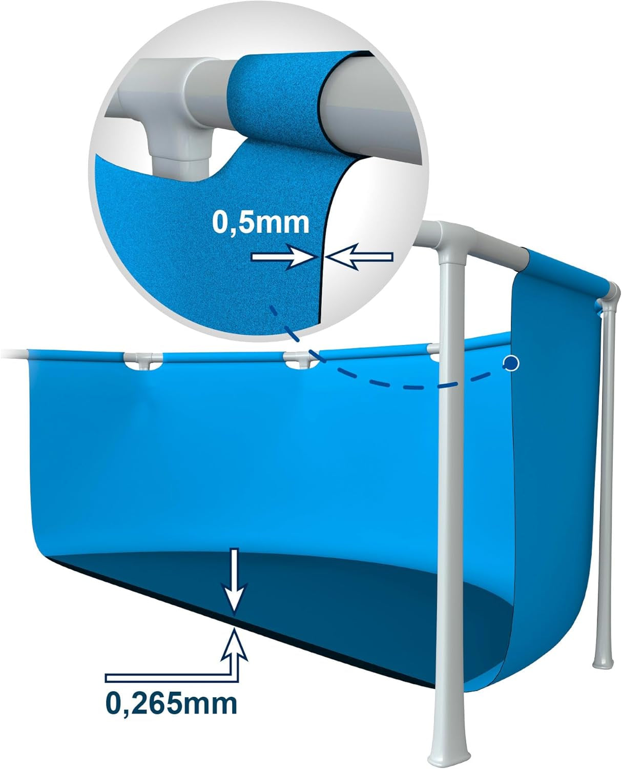Intex 2,4 m x 51 cm metalramme pool