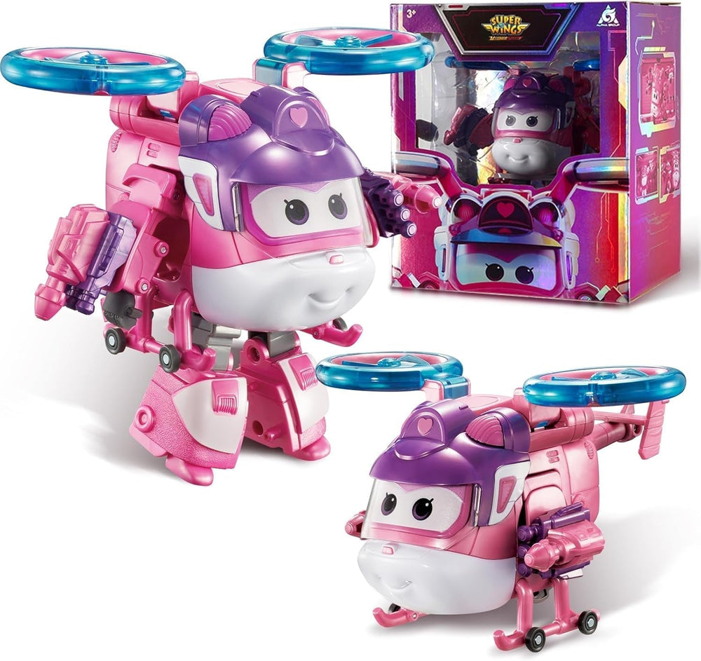 Auldey EU740283 Super Wings Transformer Figur JETT Supercharge 12 Cm, farverige actionfigurer Naty Shop Svimmel