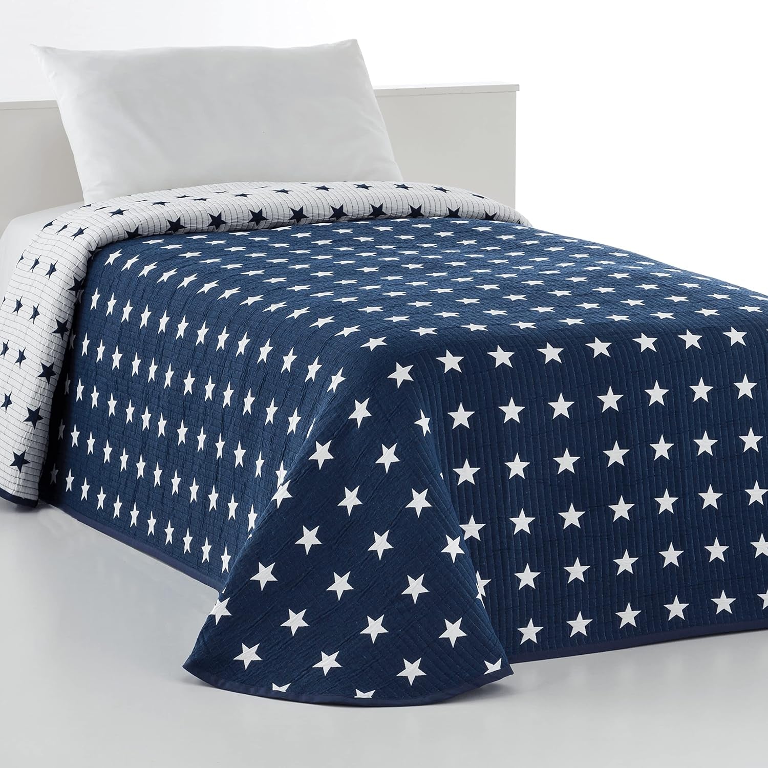 VIALMAN sengebetræk Sofia 10 kingsize seng | stjernedyne | quilt størrelse 250 X 270 cm | sengebetræk & sofakast marineblå Senge og tæpper Besuche den VIALMAN-Store Marineblå Cama 135: 230 Cm X 270 Cm