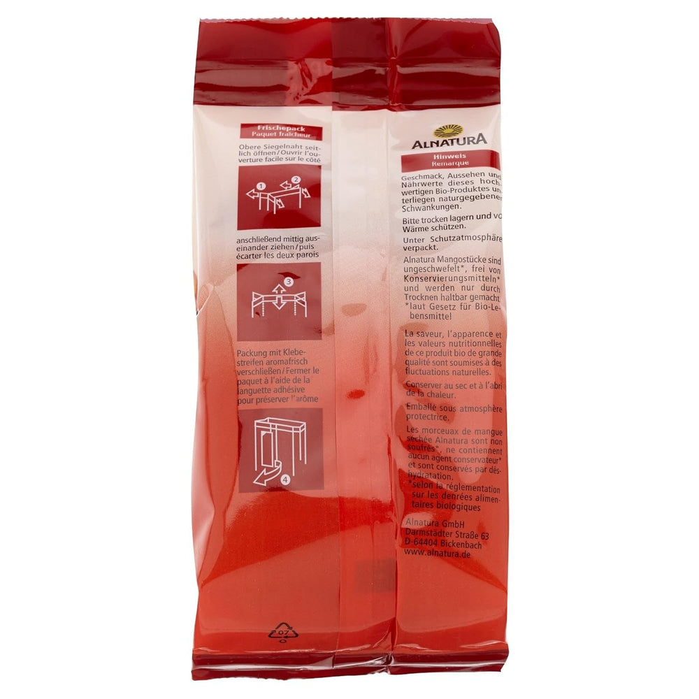 Bucăți de mango organic uscat, 100g Produse deshidratate Naty Shop