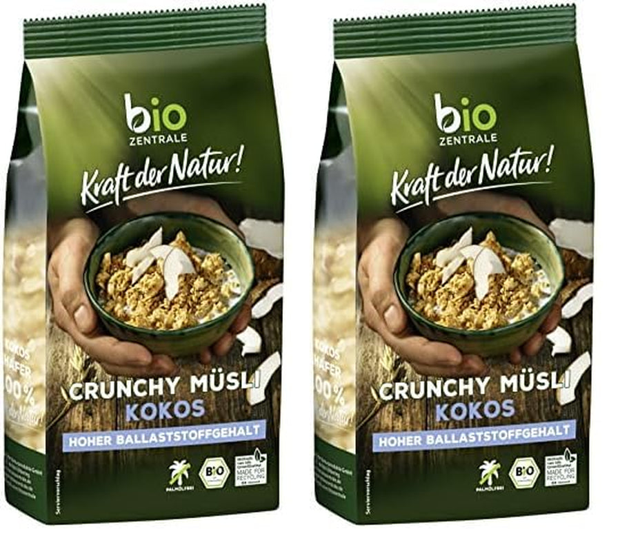 Sprød müsli med bær Biozentrale | 375 g økologisk müsli | Ideel til morgenmad og din kop takeaway müsli | Et alternativ til müslibarer