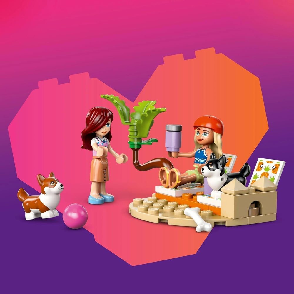 LEGO Friends Strandeventyr med hunde Byggelegetøj til piger 6 år gammelt dyrelegesæt med 2 minifigurer og 2 corgifigurer Kreativ børnegave Surfboard Adventure Byggesæt 42641 Byggesæt Besuche den LEGO-Store