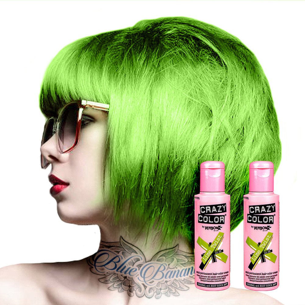 GO TOXIC UV cremă semipermanentă pentru colorarea părului, 100 ml (1 pachet) Vopsea pentru par Naty Shop Verde 50 Ml (pachet de 2)