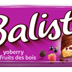 Balisto Chokoladepakke Bulk, Yoberry, korn & Yoghurt Chokoladebarer, 8 x 18,5 g, Chokolade, Müslibarer, Chokolade Bulk Pack (148g)