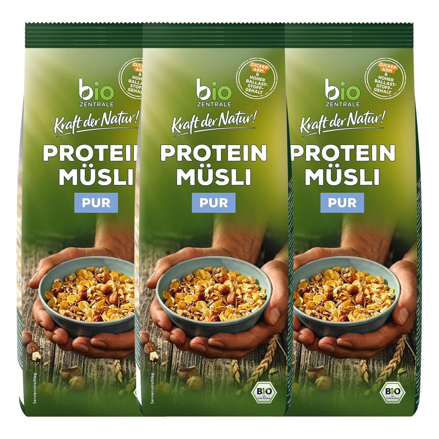 Biozentrale ren protein müsli - 375 g - Økologisk med honning - Som morgenmadsprodukter eller som snack