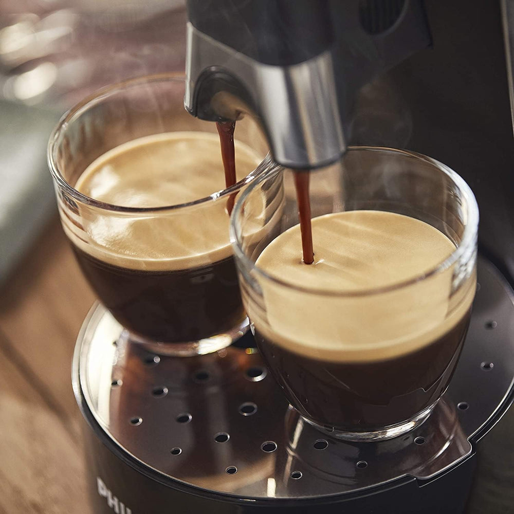 PHILIPS Senseo Select, Espressor cu capsule - Selecție a intensității cafelei Plus, Funcție Memo, Fabricat din plastic reciclat, 1450 wați, 0,9 l, Bej, (CSA240/30)