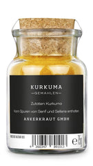 Ankerkraut Gurkemeje, gemahlen, Gurkemeje Gewürz Pulver, 75g i korkglas