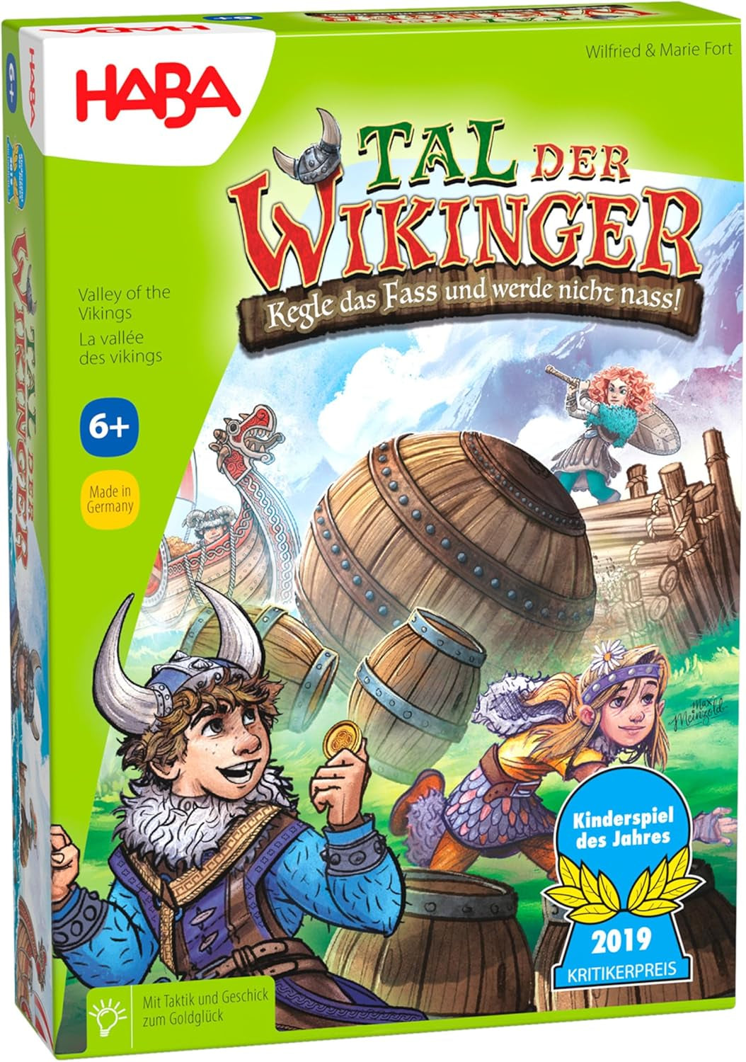 HABA Valley of the Vikings - Hurtigt behændighed brætspil i alderen 6+ for 2-4 spillere - XXL spillebræt og 3D vikingeskibe - fremmer taktik og mod - 1304697001