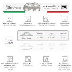 Silvercups Silberhütchen, Stillhütchen Aus Silber, Schützt Und Beruhigt Bei Wunden Und Empfindlichen Brustwarzen, Nickelfrei (Almindelig) Naty Shop