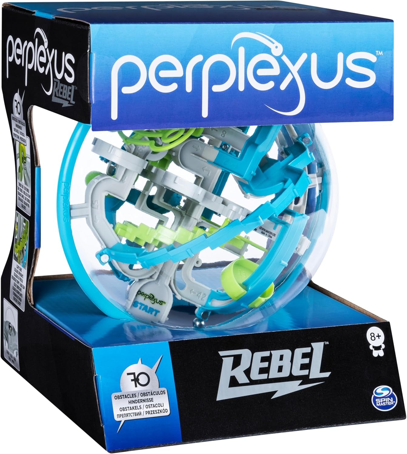 Spin Master Games Perplexus Rebel, 3D-boldlabyrint med 70 forhindringer - til handy Perplexus-fans fra 6 år og opefter