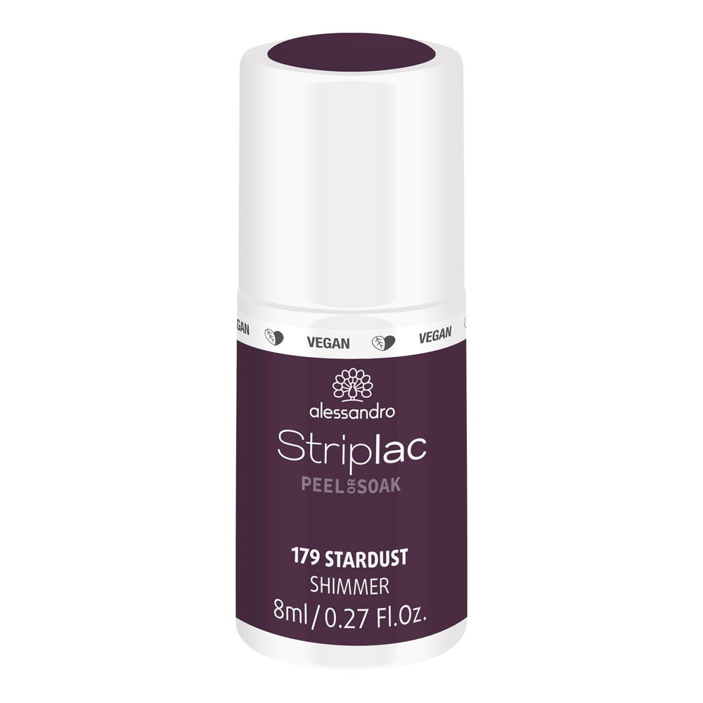 UV-neglelak alessandro Striplac Midnight Black – Delikat og langtidsholdbar – Nem fjernelse takket være peel-off fjernelsesteknologi – Vegansk og grusomhedsfri – 8 ml