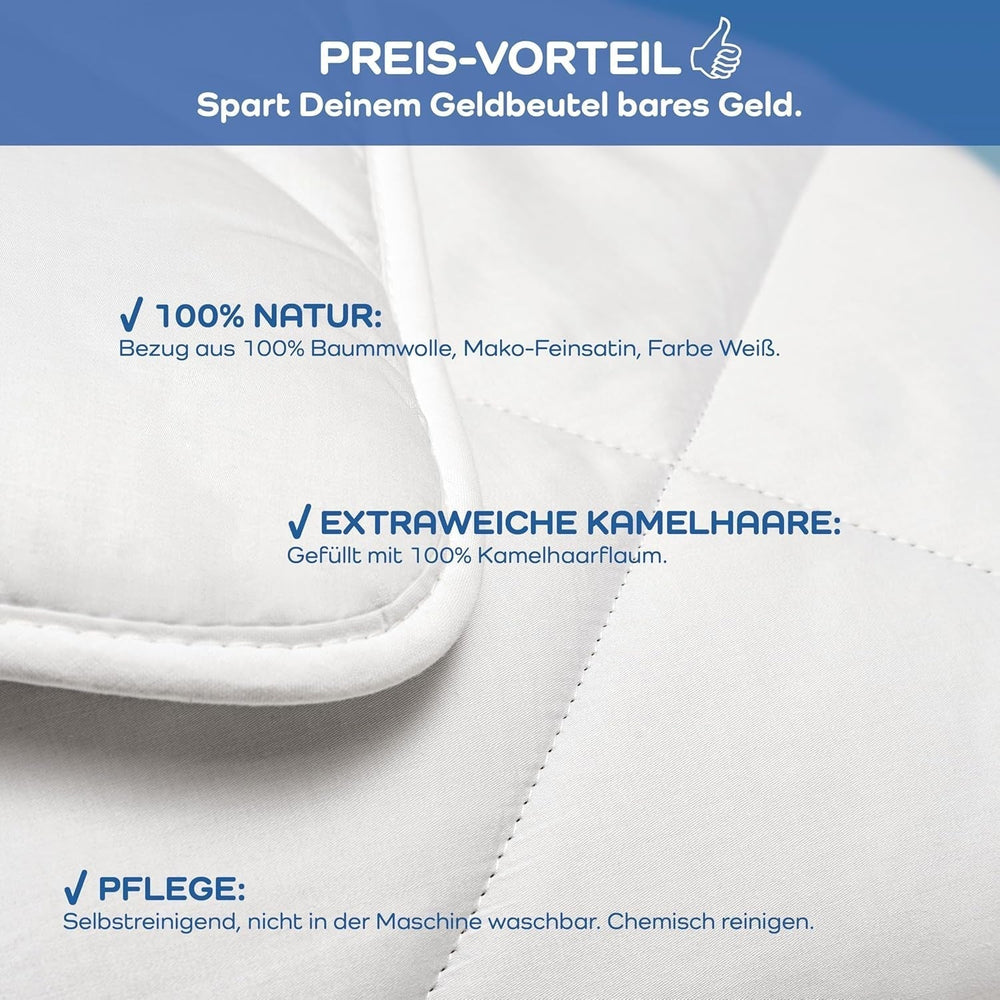 Eksklusiv quilt, kamel, hvid, 135 X 200 cm Dyner og dyner Naty Shop