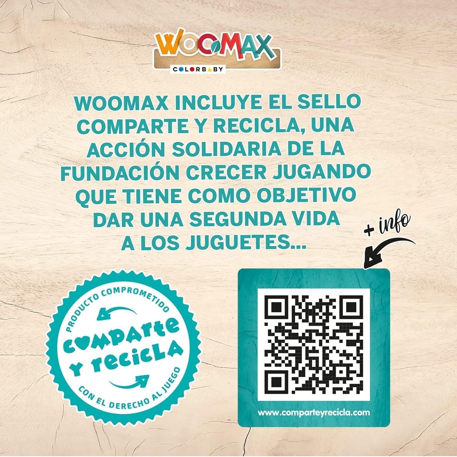 Colorbaby WOOMAX 49314 - Încuietoare din lemn 37 X 15 X 53,5 Cm +3A Casute de papusi Naty Shop