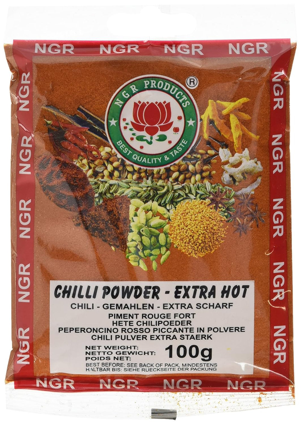 Chilipulver, ekstra varmt, 100 g (1 x 100 g pakke)