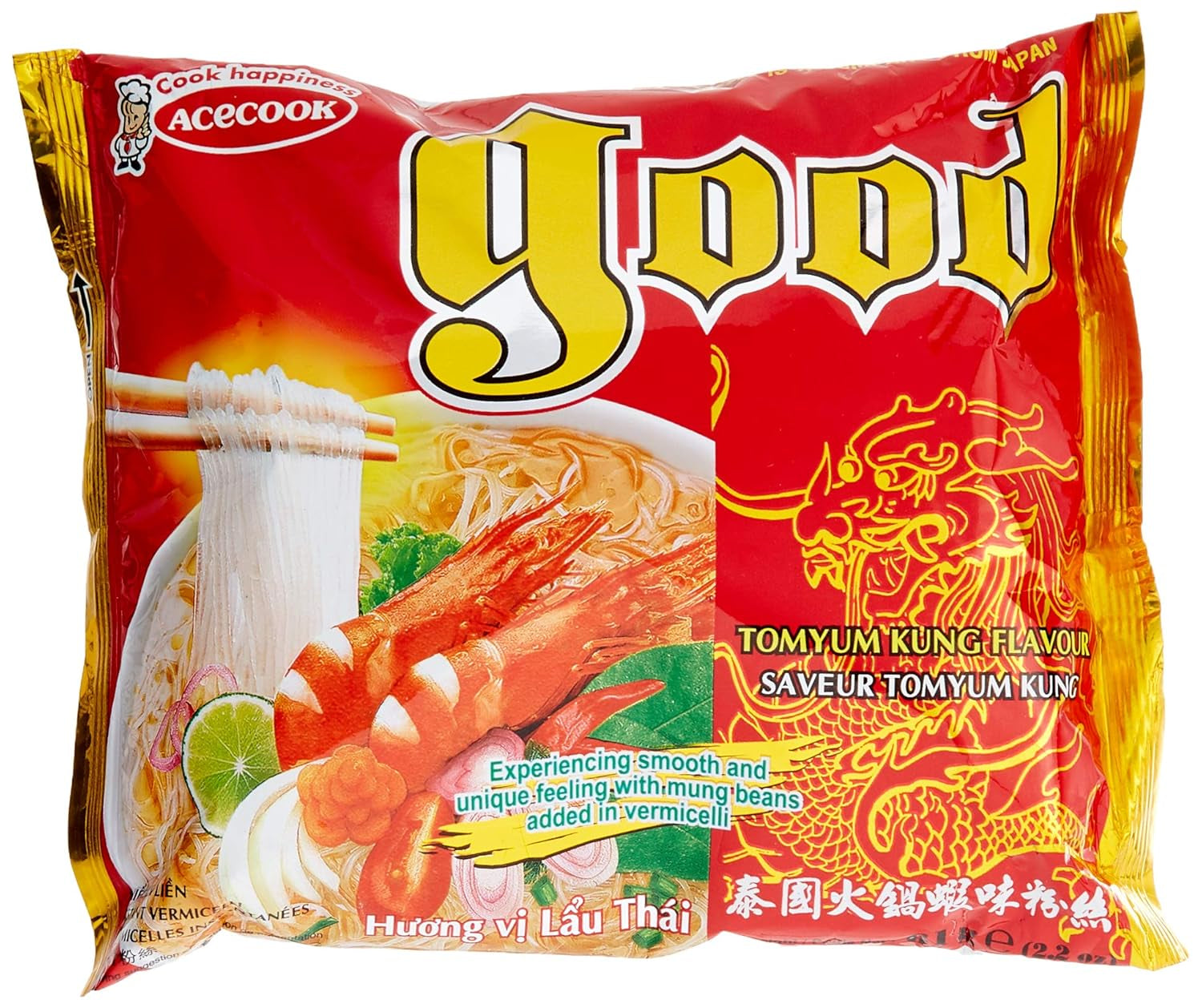 ACECOOK - GD Tom Yum Instant Glass Nudles - (1 x 61 gr)