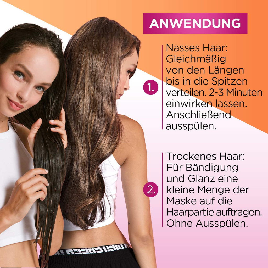 L'Oréal Paris Elvital Anti Split End Hair Mask pentru păr lung, deteriorat, Tratament intensiv pentru clătire, Cu vitamine vegetale și ulei de ricin, Dream Length Super Build-up Mask, 1 x 300 ml Masca de par Naty Shop