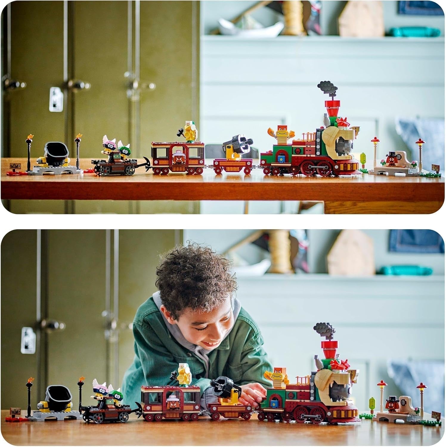 LEGO Super Mario Express Bowser Train Kids Adventure Legesæt med Hammer Brother 2 Gumbas og 2 Parapunctures Nintendo Gave til drenge Piger Gamers 71437 Byggesæt Besuche den LEGO-Store