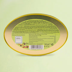 Heidel påskekort gaveæske 183g, premium mælkechokoladepraline med dekorativ metalæske, ideel som påskegave