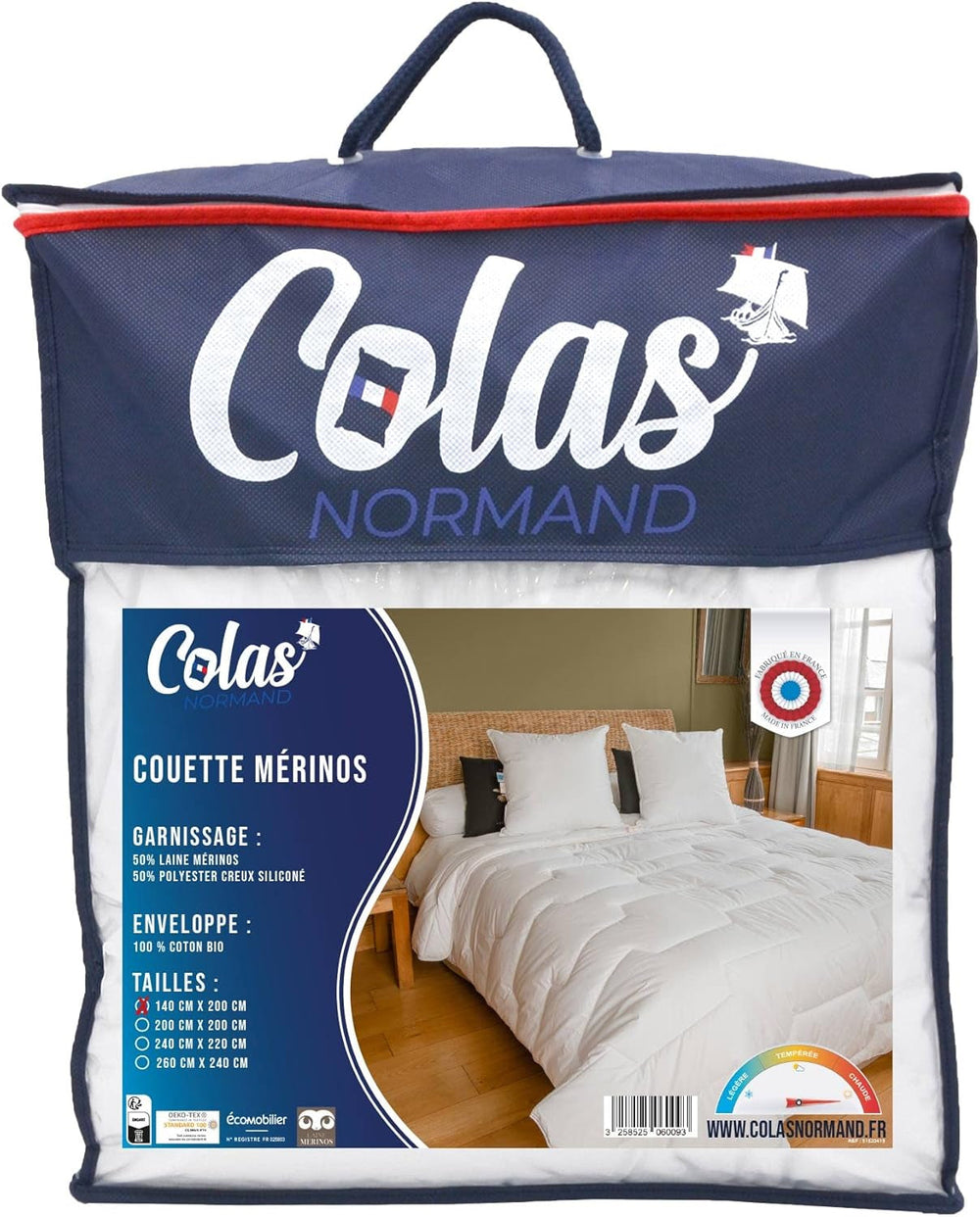 Dyne 140 X 200 Cm | Økologisk bomuld og merinould | Varm Kan maskinvaskes ved 30 °C Dyner og dyner Naty Shop Standard titel