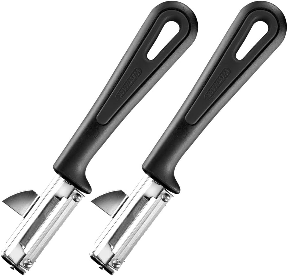 Westmark 29092270 Sparschäler Gallant, Pp/Tpe/Edelstahl, Schwarz / Rød, 16,5 X 3,7 X 2 Cm Peeler Naty Shop Gentle sæt 2 stk.