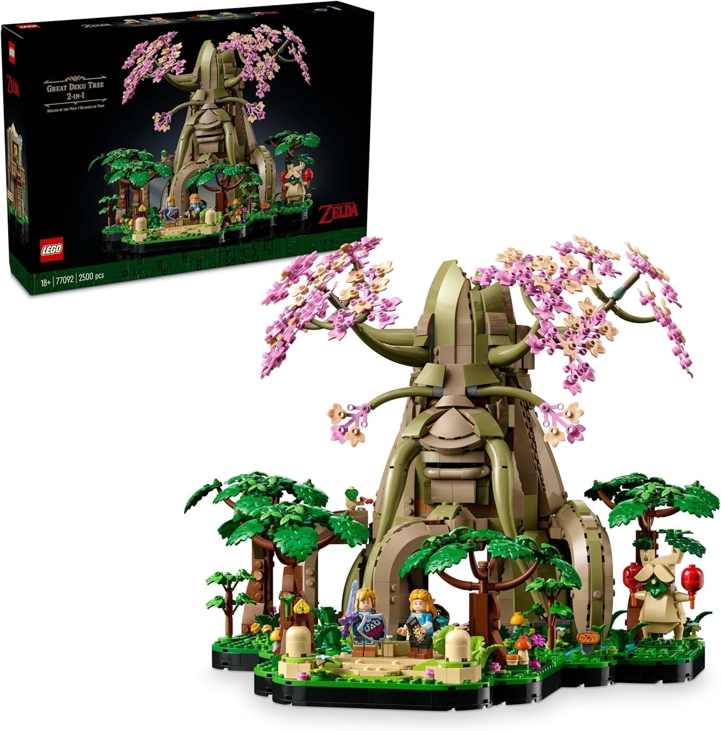 LEGO The Legend of Zelda Deku Tree 2-I-1 - samlerstykke med prinsesse Zelda og 3 Link minifigurer - byggesæt til voksne og gaveidé til videospilfans - 77092 Byggesæt Besuche den LEGO-Store Standard titel