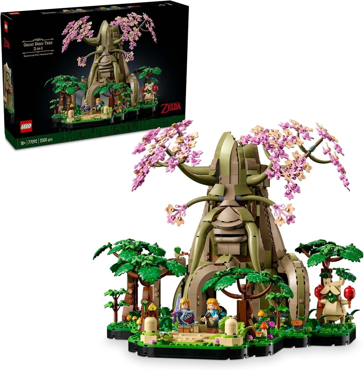 LEGO The Legend of Zelda Deku Tree 2-I-1 - samlerstykke med prinsesse Zelda og 3 Link minifigurer - byggesæt til voksne og gaveidé til videospilfans - 77092 Byggesæt Besuche den LEGO-Store Standard titel