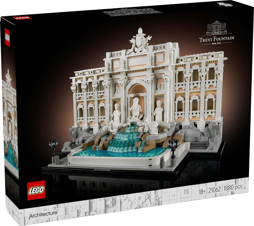 LEGO Architecture Trevi Fountain - Model af et vartegn i Rom med minifigurer skulpturer - samling til kontor og stue - gave til voksne og arkitekturelskere 21062 Byggesæt Besuche den LEGO-Store