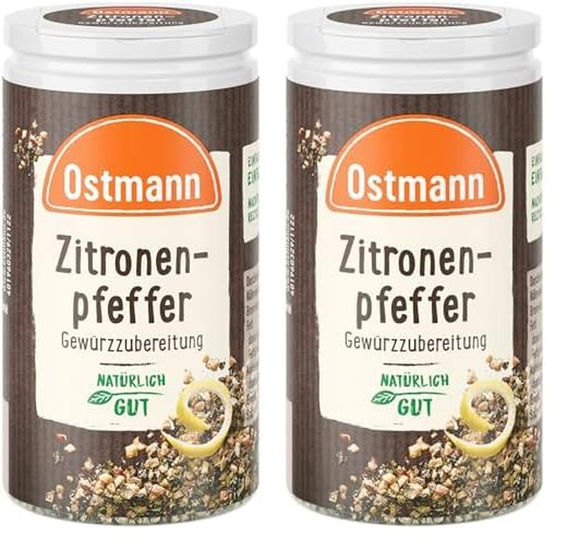 Ostmann Gewürze - Zitronenpfeffer Gewürzzubereitung | Til salatdressinger, saucer og fiskeretter 40 g i Der Streudose