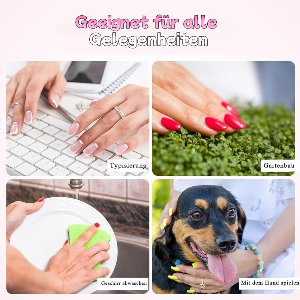 30 de bucăți unghii false franțuzești - unghii artificiale pentru lipit - unghii cu gel moale pentru femei - unghii adezive acrilice, manichiură pătrată (roz franțuzesc)