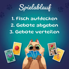 Kosmos 741846 Fish & Fluff Card Game, et sjovt budspil for hele familien, brætspil for 2-6 spillere fra 8 år og opefter, festspil