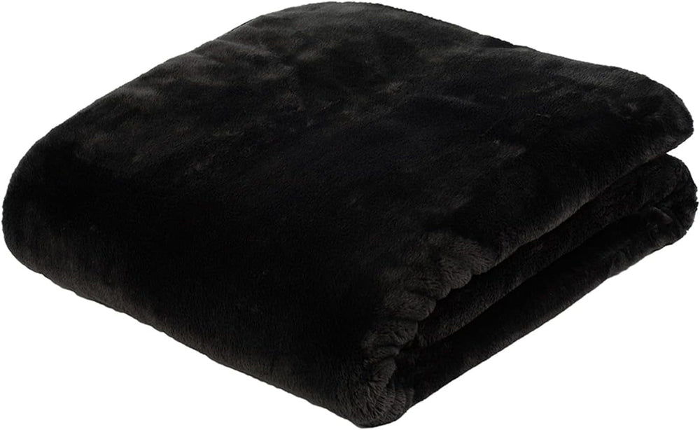 Gözze - Komfortabelt tæppe Premium Cashmere-følelse, 500 G/M², 180 X 220 Cm - sennepssenge og tæpper Besuche den Gözze-Store Sort 130 X 170 Cm