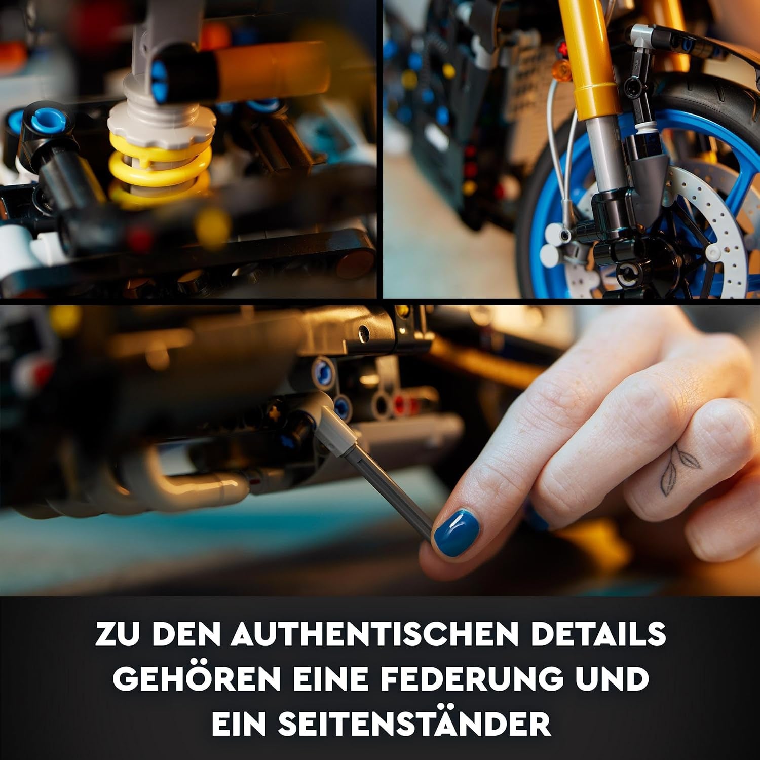 LEGO 42159 Technic Yamaha MT-10 SP Motorcykel modelsæt til voksne, autentisk 4-cylindret motorkøretøjsmodel, funktionelt styretøj og Ar-app, gave til mænd og kvinder Byggesæt Besuche den LEGO-Store