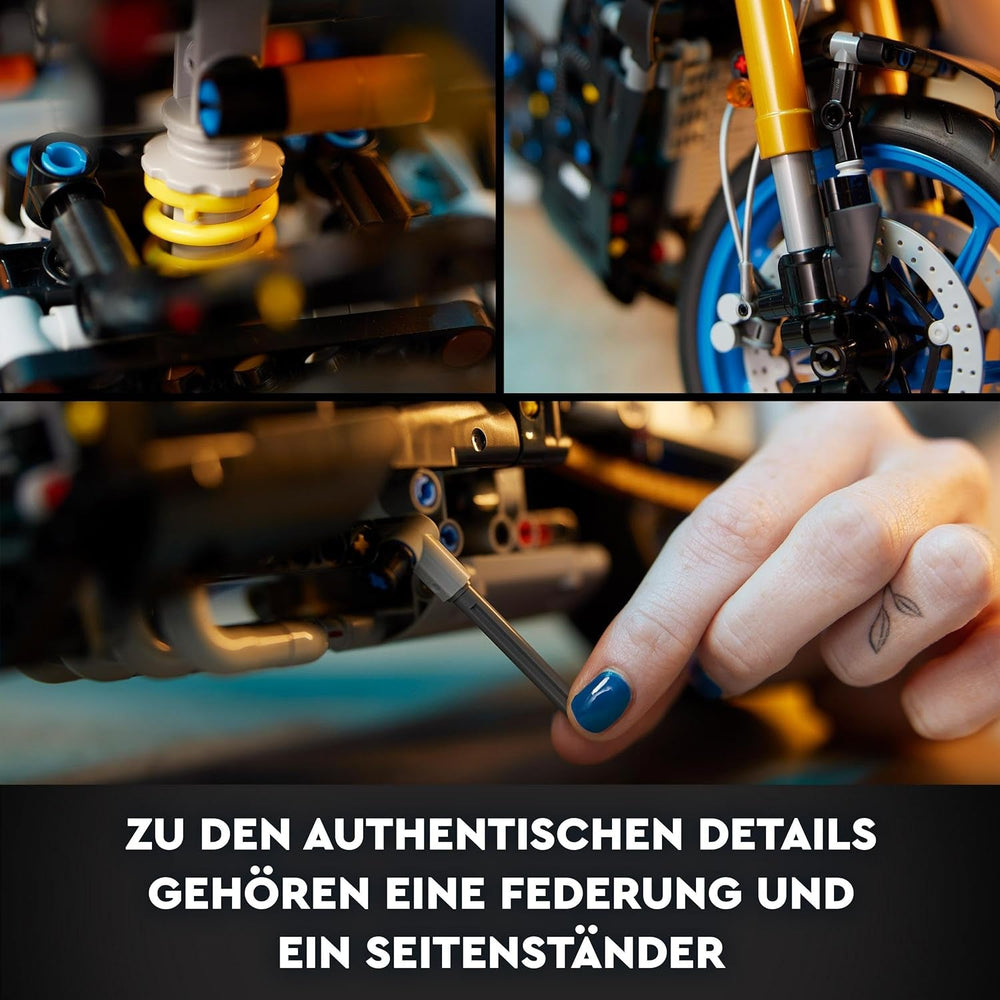 LEGO 42159 Technic Yamaha MT-10 SP Motorcykel modelsæt til voksne, autentisk 4-cylindret motorkøretøjsmodel, funktionelt styretøj og Ar-app, gave til mænd og kvinder Byggesæt Besuche den LEGO-Store