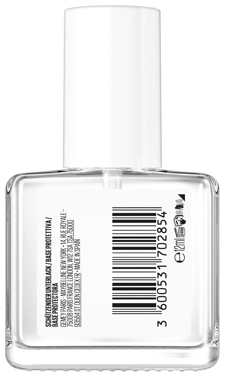 Maybelline New York Neglelak, Transparent Base, Super Stay Strength & Protecting Base Coat, 12 ml
